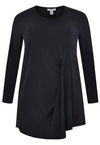 Tunic pleated drape waist - blue - #2