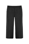 Trousers wide-fit 7/8 LINEN - black - #4