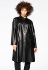 Blouse leather - black