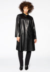 Blouse leather - black