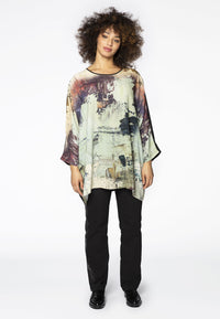 Blouse painting short - multi - #1