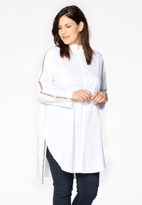 Shirt COTTON stretch tape - white - #2