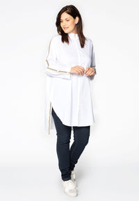 Shirt COTTON stretch tape - white - #1