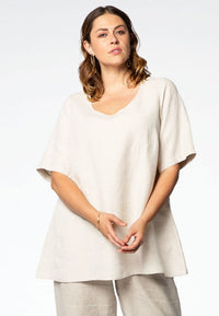 Tunic flare LINEN - ecru - #2