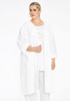 Jacket draped LINEN - white - #1