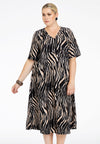 Dress A-line TIGER - brown - #2