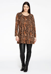 Tunic wide bottom BOA - brown - #1