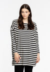 Tunic wide STRIPE - black - #1