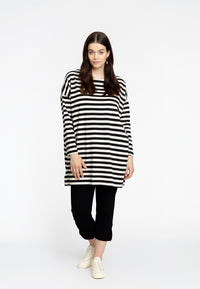 Tunic wide STRIPE - black - #2