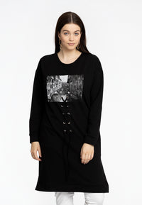 Sweater long VENICE - black - #1