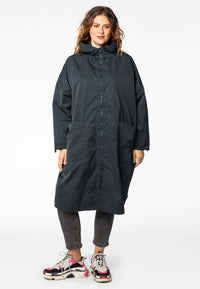 Raincoat wide - indigo - #1