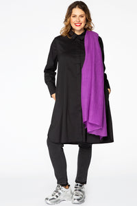 Shawl crispy wool purple - purple - #1