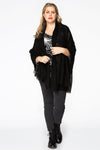 Shawl crispy wool black - black - #1