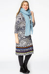 Shawl crispy wool light blue - blue - #1