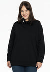 Sweater strass buttons - black - #2