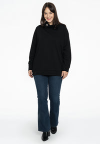 Sweater strass buttons - black - #1