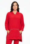Hoodie strass front pocket DOLCE - red - #2