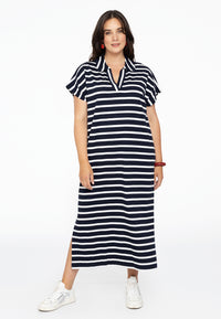 Dress collar slits BRETON - blue - #1