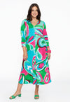 Buttoned dress V-neck BATIK - green - #1