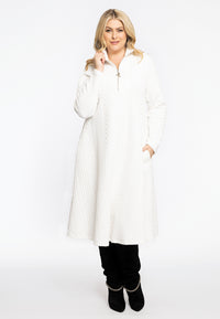 Dress Zipped Collar COZY - ecru - #1