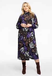 Dress smocked neck ROSY - black - #2