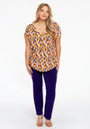 Tunic V-neck HARLEQUIN - orange - #2