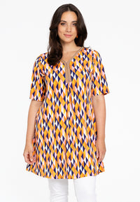Tunic pleat HARLEQUIN - orange - #1