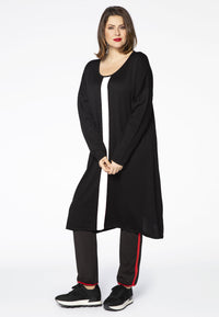 Dress knitted A-line - black - #1
