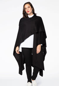 Poncho knitted - red - #2