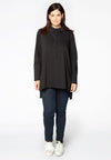 Blouse buttoned side slits - black - #1