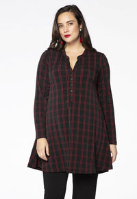Tunic CHECK wide bottom - black - #2