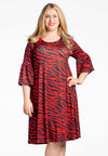 Dress ZEBRA ruffled sleeve - blue - #2