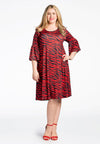 Dress ZEBRA ruffled sleeve - blue - #1
