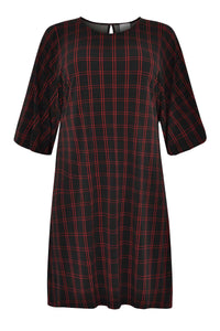 Dress CHECK wide sleeve - black - #4
