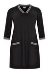 Dress DOLCE stripe rib binding - black - #4