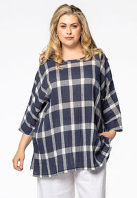 Blouse short CHECK - blue - #2