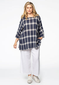 Blouse short CHECK - blue - #1