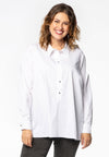Blouse A-line polo neck - white - #2