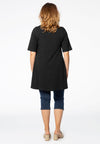 Tunic wide bottom ORGANIC COTTON - black - #3