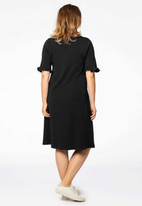 Dress ruffled ORGANIC COTTON - black - #3