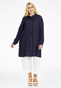 Blouse-dress LINEN - blue - #1