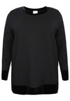 Sweatshirt velours cuffs - black - #4
