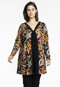 Tunic pleated GRAPHIC - black - #1