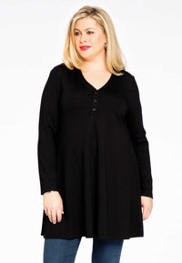 Tunic wide bottom COTTON - black - #2