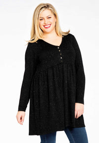 Tunic with buttons SILVER CRUSH - black - #2