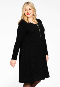 Dress lurex with zipper RIB - black - #2