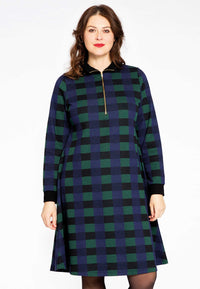 Dress zipper TARTAN - green - #2