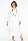 Blouse long 3/4 sleeves LINEN - white - #1
