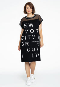 Dress mesh shoulders NYC - black - #1