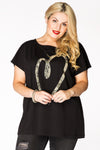 Shirt snake heart - black - #2
